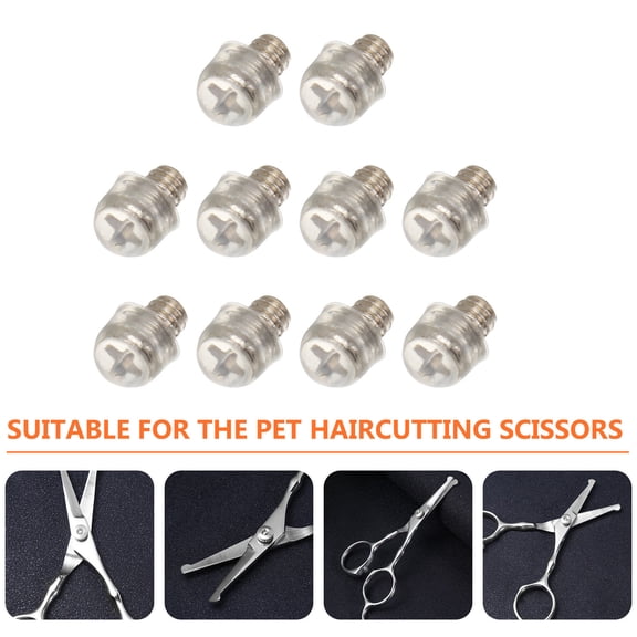 OUNONA 10Pcs Plated Silver Scissors Mute Bumpers Practical Noise Reduction Scissors Accessories for Home