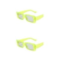 thumbnail image 4 of kurtrusly Rectangular Lightweight Frame Protection For Fashionable Look PC Materials Eyeglasses SHINY GREEN  frame 2Set, 4 of 6