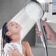 thumbnail image 1 of Cabezal de ducha de lluvia de alta presión, potente rociador corporal de mano, función de filtro, baño moderno, para uso doméstico, flujo de agua limpio, acabado de acero inoxidable, ducha de lujo, 1 of 8