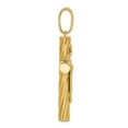 thumbnail image 3 of Diamond2Deal 14k Yellow Gold Polished and Textured Crucifix Pendant for Women (L- 2.07 inch, W- 1.04 inch), 3 of 7