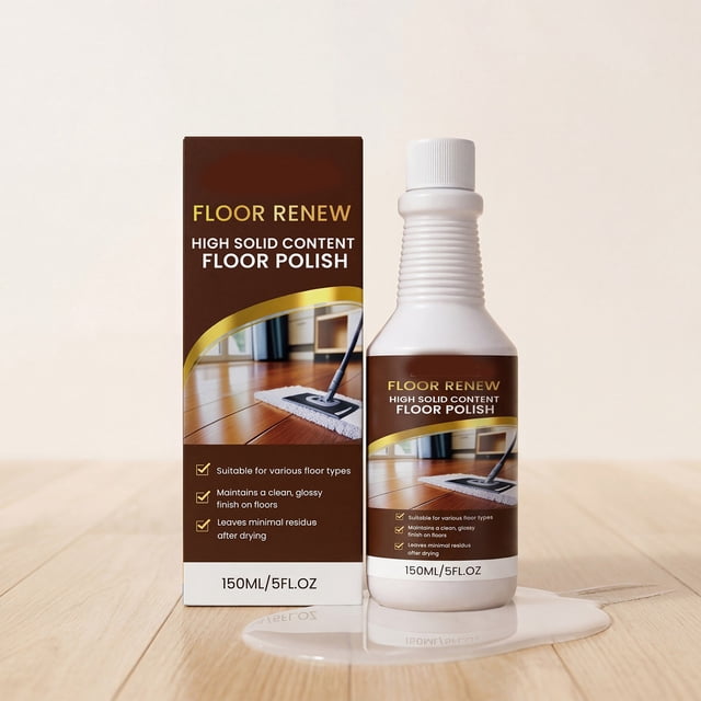 Tong Floor Polish & Restorer High Gloss Finish Scratch Concealer & Wear Protector For Multiple Floor Types 150ml