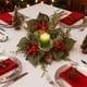 thumbnail image 4 of Adornos navideños, coronas de candelabros navideños con flores artificiales, centros de mesa para el hogar, comedores, bodas y fiestas. Anillos de plástico para velas., 4 of 6