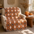thumbnail image 6 of Halloween Reading Ghost Ruffle Decorative Throw Blanket, 50X39 Inch Ghost Knit Throw Blanket, Cozy Spooky Decor Ruffle Cover for Couch Sofa Bed Halloween Party Props Decoration, Orange, 6 of 7