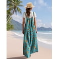 thumbnail image 4 of Monos YESNO casual de pierna ancha con estampado floral bohemio para mujer, algodón, 4 of 5