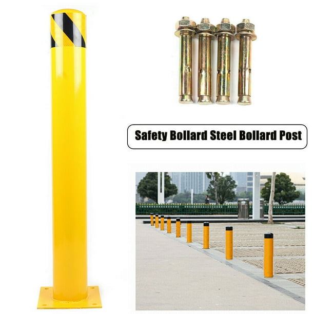 Safety Bollard Yellow Parking Sign Barrier Traffic Road Safety Posts
