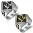 thumbnail image 4 of HOOUN Vintage Mens Silver Stainless Steel Gothic Punk Biker Rings Jewelry lots Sz8-15-12-#1, 4 of 9