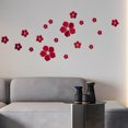thumbnail image 6 of CCOCC Mirror Stickers,Elegant Floral Designs Bedroom Mirror,Reflective Mirror Finish Wall Decor Living Room,Red, 6 of 7