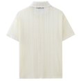 thumbnail image 4 of Camisa de Capa Base Al Aire Libre de Manga Larga de los Hombres de Verano Casual de Color Sólido de Punto con Cuello Abierto, Top de Manga Corta Transpirable, 4 of 7