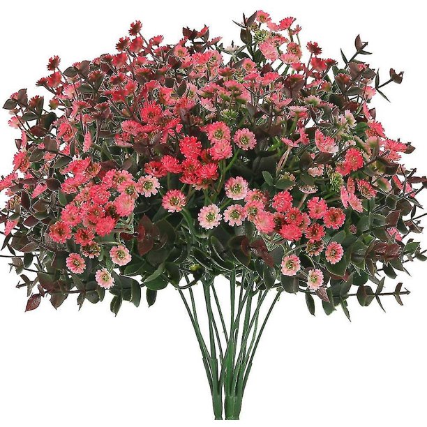 3 uds flores artificiales de Gypsophila ramo de flores falsas plantas falsas resistente a los rayos UV flor Yugali arbustos verdes de plástico