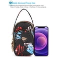 thumbnail image 6 of Deago Cell Phone Purse Small Crossbody Shoulder Bag Smartphone Wallet Phone Holder for Women (Blue Watercolor), 6 of 8