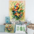 thumbnail image 2 of Designart ' Ancient Fresh Flowers Bouquet Of Wildflowers ' Traditional Canvas Wall Art Print, 2 of 4