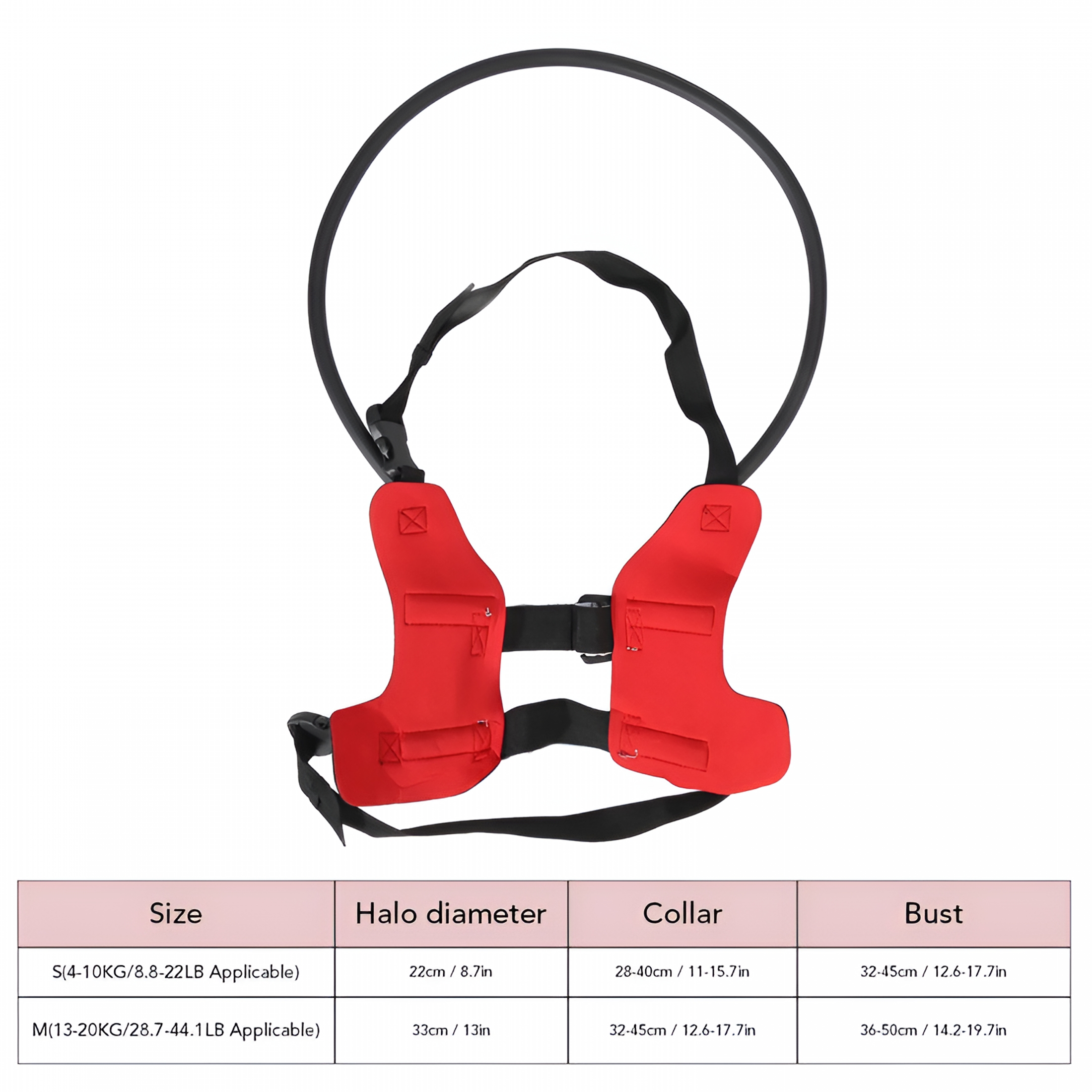 GASTROPOD 2026 New Blind Dog Halos Adjustable Wear Resistant Blind Dog Harness Guiding Device Ring Bumper Collar for Dogs Cats Pets S