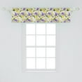 thumbnail image 2 of Ambesonne Spring Valance Pack of 2, Pansy Flowers Bouquet Motif, 54"X12", Green Violet and Yellow, 2 of 4