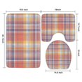 thumbnail image 3 of Multi Color Checkerboard Checkered Pattern Bathroom Rugs Sets 3 Piece,Toilet Cover Set,Absorbent Non Slip Bathroom Mats Sets with U-Shaped Contour Rug Toilet Rug Set, 3 of 5