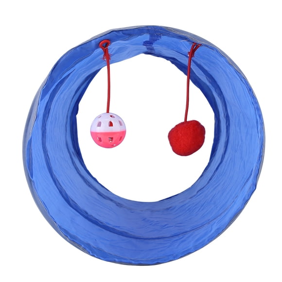 Cat Tunnel Toy, Collapsible Design Tunnel Tube Toys Steel Supported Sturdy Interactive Kitty Toys Small Size and Convenient to Store Kitten Toys Set for Indoor