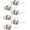 6, variant on 3 Pack Satin Nickel Privacy Door Lever, Modern Interior Door Knobs Locks for Bedroom and Bathroom, Heavy Duty Door Handle, Reversible Wave Lever Handle