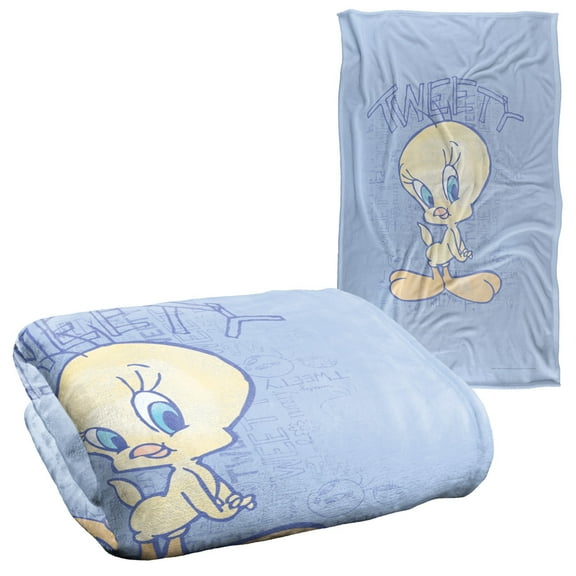 Looney Tunes Blanket, 36"x58", Tweety Fade Silky Touch Super Soft Throw