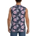 thumbnail image 4 of Haiem Men's Flowers Print Tank Tops Summer Sleeveless Cut Off Workout T-Shirts Fitness Vest Athletic Undershirts-Medium, 4 of 8