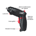 thumbnail image 3 of Destornillador Multifunción eléctrico Elegate Recargable con luz led carga USB, 3 of 8