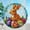 color, variant on XGFHYJEH Easter Decoration, Easter Decorations for the Home, Easter Decor, Easter Bunny Stained Glass Round Suncatcher