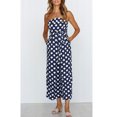 thumbnail image 2 of Mono de verano con tirantes finos y lunares para mujer, mono informal de pierna ancha Sunnimix Mono de pierna ancha de mujer, 2 of 8