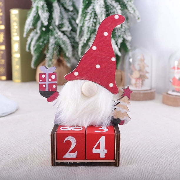 Fiudx Liquidación De Ahorros De Verano Calendario De Madera De Navidad Calendario Perpetuo Lindo Calendario De Tarjetas Regalo De Navidad Adornos De Escritorio