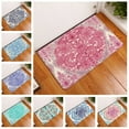 thumbnail image 2 of Flower Anti-Slip Doormat Kitchen Mandala Entrance Door Mat Flannel Carpet Doormat Colorful Indoor Floor Mats Rug, 2 of 6