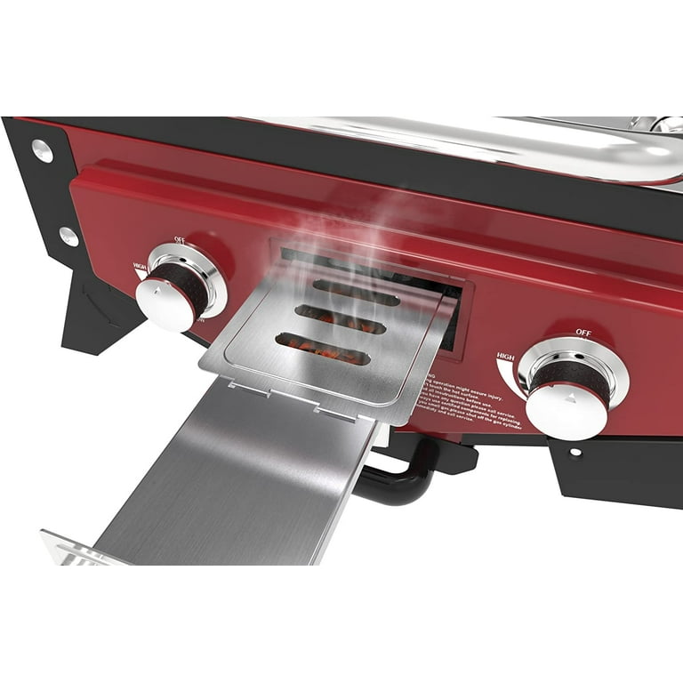 Vector gas tabletop clearance grill with smoke tray