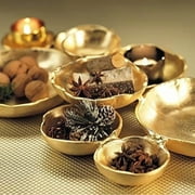 Gold Modular Bowl Set with Connecting Compartments,Irregular-Shaped Serving Platter for Parties,Food-Grade Metal and Dishwasher Safe,Space-Saving Centerpiece for Snacks,Dips,or Appetizers.