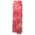 thumbnail image 2 of Made by Johnny Women's Tie Dye Fold Over Maxi Skirt XXXL CORAL, 2 of 6