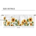 thumbnail image 2 of Farmhouse Sunflower Curtain Valance for Window Treatments Floral Flower Rustic Rod Pocket Kitchen Treatment Farm Country Window Drapes for Bathroom Bedroom Living Room 1 Panel (52x18 Inch), 2 of 5