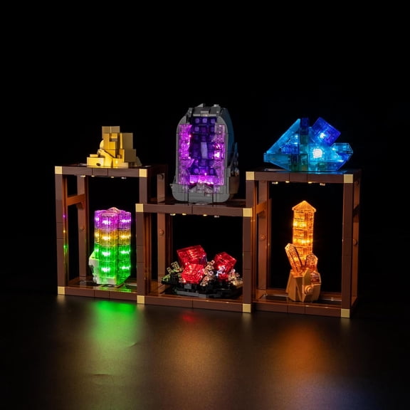 Light Kit for Lego Mineral Collection #21362 Brick-Built Set - Led Lighting DIY Gift Compatible with Building Blocks Model (NOT Included The Model Set)