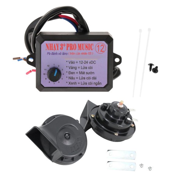 Controlador de bocina de coche genérico de 12 V, caja de control, bocina de aire eléctrica para uso marítimo Negro