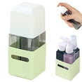 thumbnail image 2 of Travel Size Leakproof Dispenser Bottle Set, Square Green, For Shampoo Lotion And Conditioner, Portable 4-Pack For Toiletries And Travel, 2 of 9
