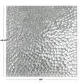 thumbnail image 3 of DecMode Silver Wood Carved Scales Abstract Wall Decor with Hammered Inspired Design, 3 of 11