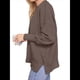 thumbnail image 2 of Suéteres de Murciélago Extragrandes para Mujer, Conjuntos de Otoño 2025, Suéteres de Cuello Redondo de Punto con Abertura Lateral, Tops de Moda. Marrón L, 2 of 8