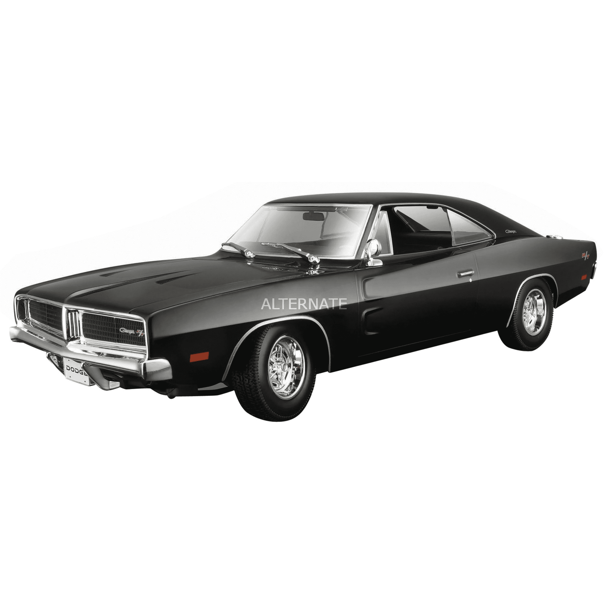 Maisto 1969 Dodge Charger R/T Black Diecast Toy Car, 1:18