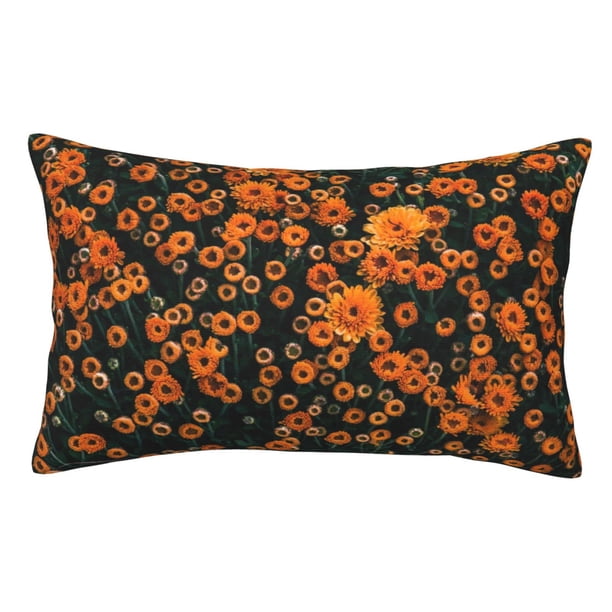 Fotbe Daisies Funda de Almohada Decorativa Estilo Occidental, Lujo en Algodón, Fundas para Almohadas King, Cojín Estampado para Decoración del Hogar-14"x20"
