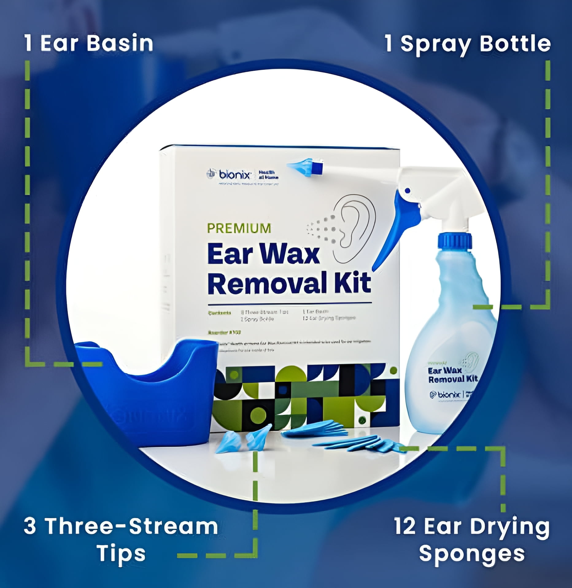 Bionix - Ear Wax Removal Kit, Helps Remove Wax Buildup, For Safe Earwax Removal, Comfortable, Convenient & Easy-To-Use, Ideal for Healthcare Consumers, Flexible