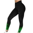 thumbnail image 3 of DDAPJ pyju Plus Size Leggings for Women High Waist Tummy Control Yoga Pants Novelty 3D Flame Print Casual Tights Buttery Soft Milk Silk Legging Birthday Gifts Green XXL, 3 of 6