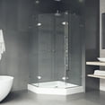 thumbnail image 5 of VIGO Gemini 47 in. L x 47 in. W x 79 in. H Frameless Hinged Neo-angle Shower Enclosure Kit in Brushed Nickel with Clear Glass, 5 of 12