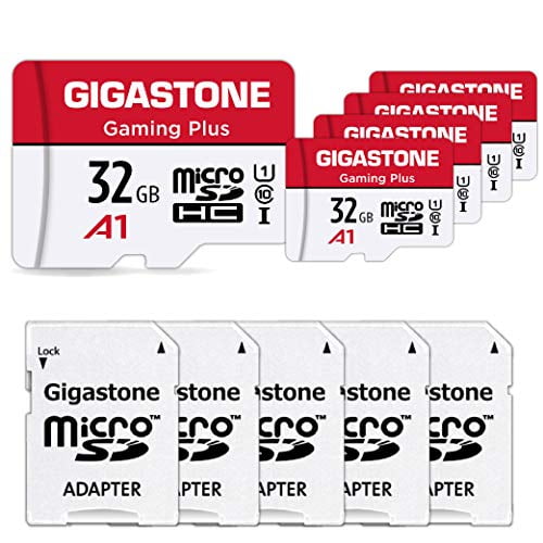 Full HD Available Micro SDHC UHS-I Memory Karte Gigastone 32GB 5er-Pack Micro SD Karte with Adapter U1 C10 Class 10 90MB/s