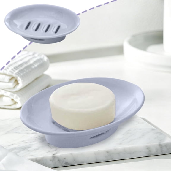 Bar soap holder, Japanese‑Inspired Double Layer Draining Soap Dish, Simple Elegant Soap Tray For Household Bathroom Countertop Organization