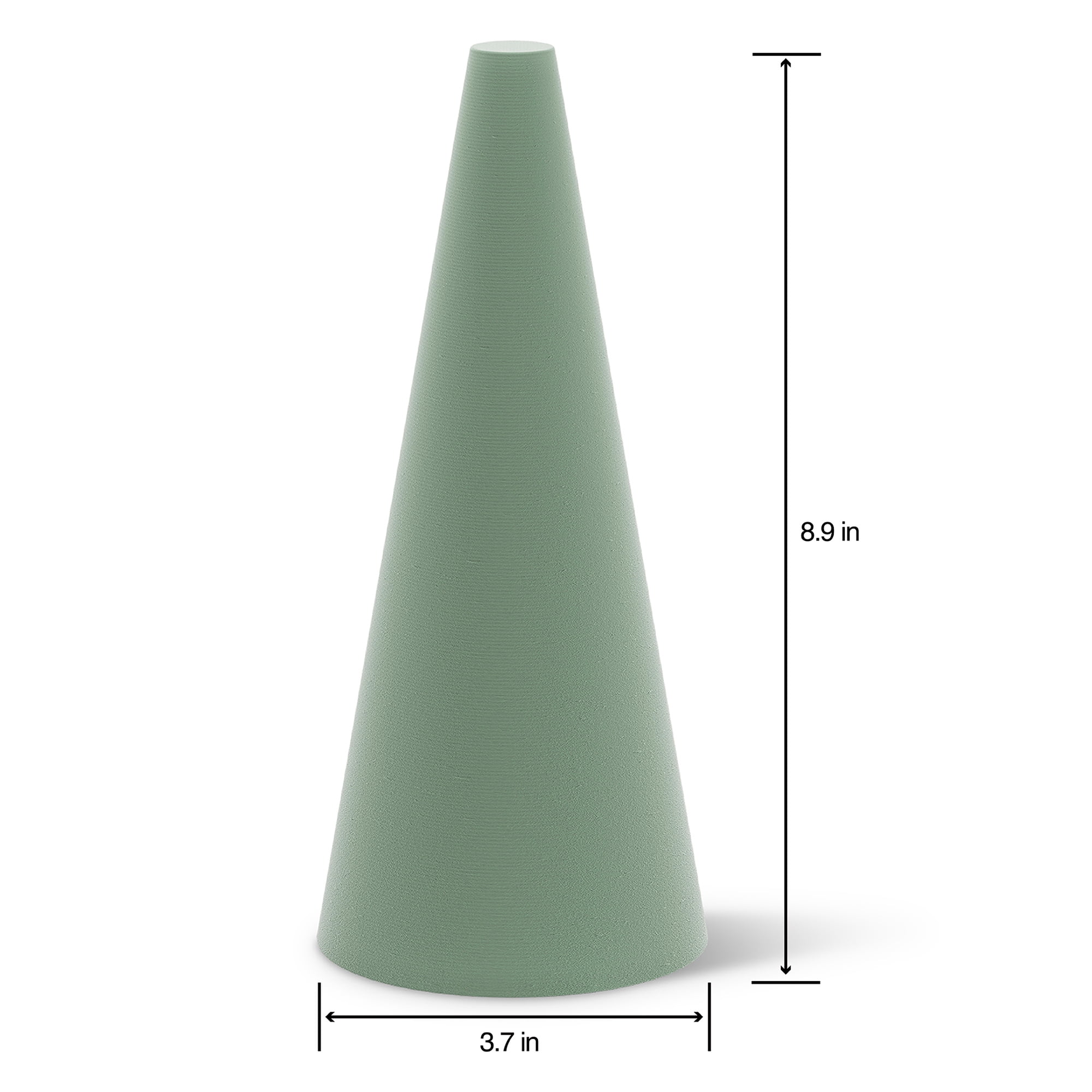 (2 pack) FloraCraft Floral Desert DryFōM Cone 3.7 Inch x 8.9 Inch Green