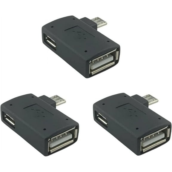 3 Pack OTG Cable Adapter for Fire TV Stick 4K Max/Cube/Lite,Powered Micro USB to USB OTG Adapter Compatible Android Smartphones,Tablets,Host Devices etc