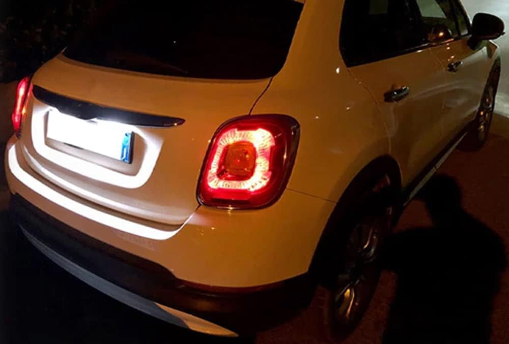 HUICHENG OEM-Fit 3W Full LED License Plate Light Kit – 18-SMD Xenon White, Can-bus Error Free – For Fiat 500X SUV 2014-2019