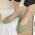 thumbnail image 5 of Miluxas Women's Ballet Flats, Square Toe Slip-On Shoes with Soft Breathable Fabric, Lightweight Casual Flats for office,Walking Green 6(37), 5 of 9