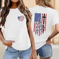 thumbnail image 2 of DHFJKG Independence Day T Shirt Women American Flag Print Short Sleeve Crew Neck Graphic Tee 1776-2026 250 Years Celebration Top, 2 of 4