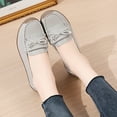thumbnail image 6 of Sngxgn Women's Ballet Flat Classic Walking Shoes Casual Ladies Flat Shoes(Grey,39), 6 of 7