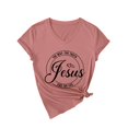 thumbnail image 2 of Womens 2026 Summer Tops Crew Neck Jesus Print Spring Tees Oversized Basic Short Sleeve Casual T Shirts, 2 of 4